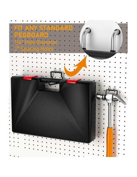 Ganchos de Tablero de Clavos INCLY 24 Piezas Alta Resistencia