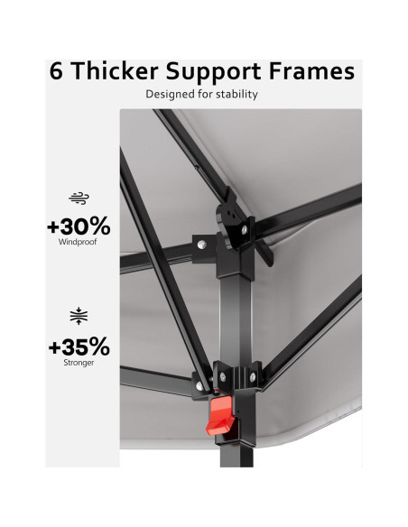 Gazebo Plegable HarmonyHealth 4.06x4.06m con Malla y Estructura de Acero