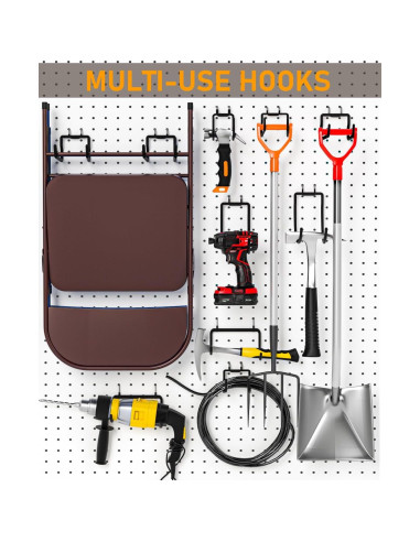 Ganchos de Tablero de Clavos INCLY 24 Piezas Alta Resistencia