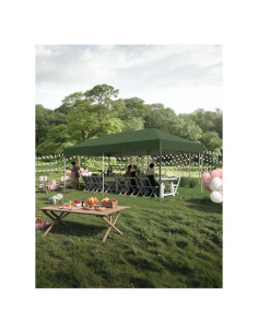Carpa Plegable KYBOLT 3x6m Impermeable Verde con Estacas