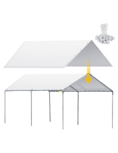 Carpa de Garaje 12x20 pies Wesnoy Cubierta Impermeable