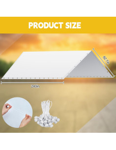 Carpa de Garaje 12x20 pies Wesnoy Cubierta Impermeable 2