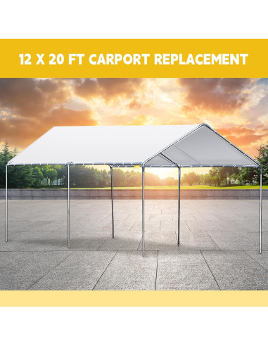 Carpa de Garaje 12x20 pies Wesnoy Cubierta Impermeable
