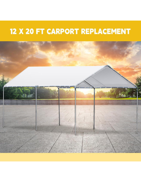 Carpa de Garaje 12x20 pies Wesnoy Cubierta Impermeable