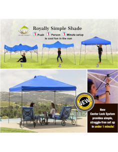 Carpa Plegable 3x3m CROWN SHADES con Bolsa de Transporte Azul 2