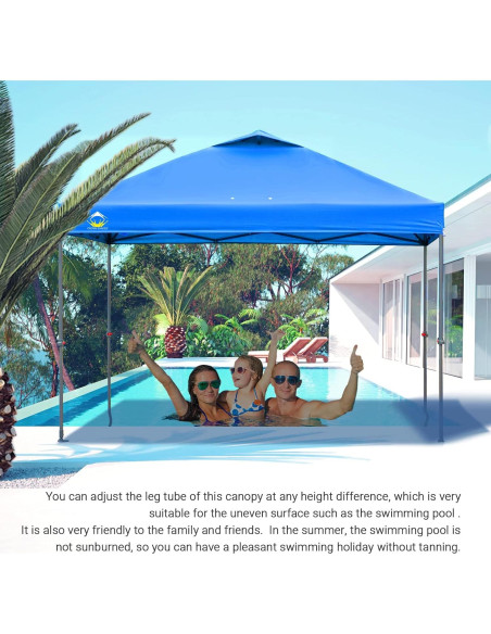 Carpa Plegable 3x3m CROWN SHADES con Bolsa de Transporte Azul