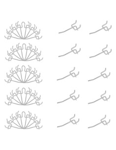 50 Ganchos de Tablero de Clavijas Irrigaton 5.08 cm Metal