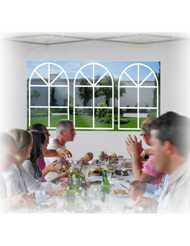 Paredes Laterales Gazebo BenefitUSA 3.05m x 1.95m Blanca