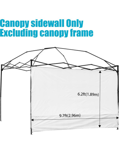 Pared Lateral Impermeable Rinling 2.96x1.89m para Carpa 3x3m