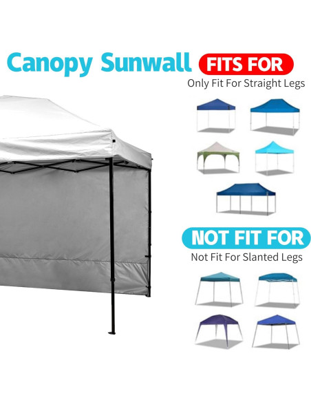 Pared Lateral Impermeable Rinling 2.96x1.89m para Carpa 3x3m