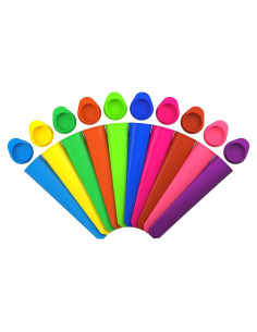 Moldes de Paletas de Silicona iNeibo - Set de 10 - Grado Alimenticio