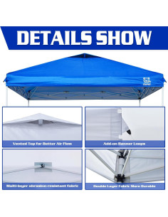 Cubierta de Reemplazo para Toldos 3x3m FANPAT Caqui UV 50+ 2