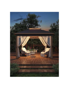 Carpa Gazebo Pop Up 3.35x3.35m GarveeLife con Mosquitera