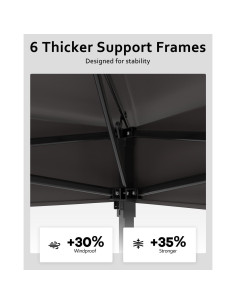 Carpa Gazebo Pop Up 3.35x3.35m GarveeLife con Mosquitera 2