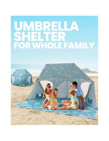 Sombrilla de Playa OutdoorMaster Pop Up 4 Personas UV 50+