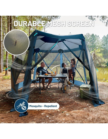 Gazebo Plegable Timber Ridge 3.69x3.20m para 6 Personas