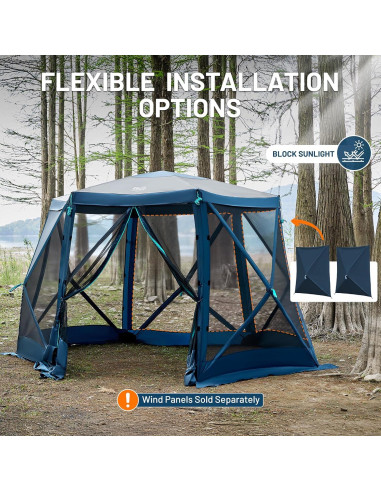 Gazebo Plegable Timber Ridge 3.69x3.20m para 6 Personas