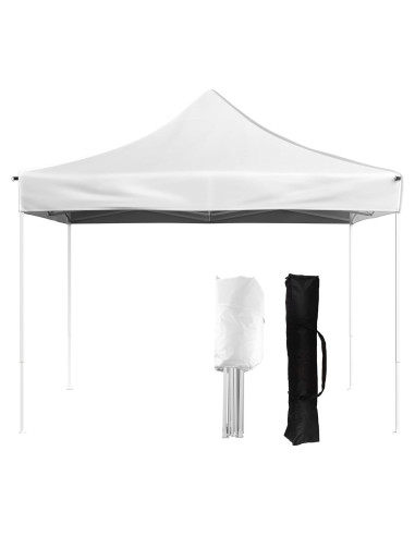 Toldo Plegable Stalwart 3x3m UPF30 Repelente Agua Blanco