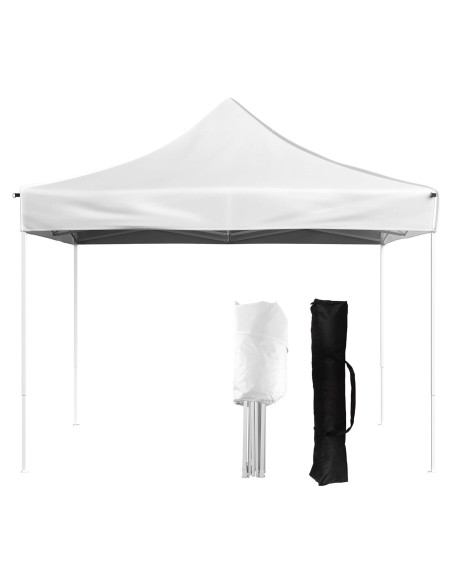 Toldo Plegable Stalwart 3x3m UPF30 Repelente Agua Blanco