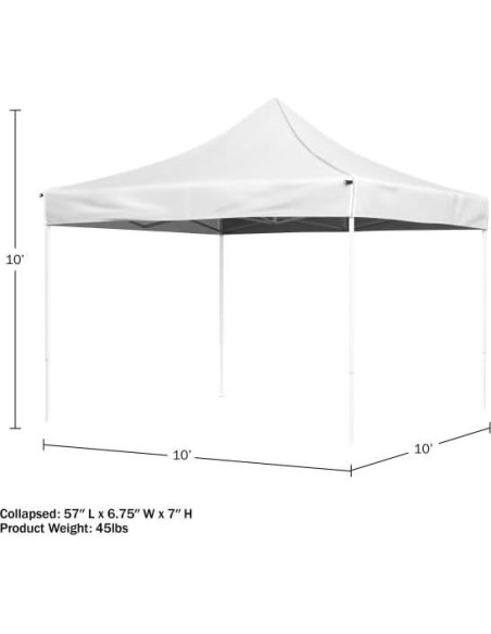 Toldo Plegable Stalwart 3x3m UPF30 Repelente Agua Blanco