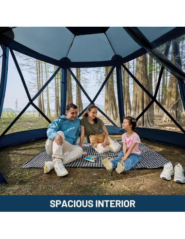 Gazebo Plegable Timber Ridge 3.69x3.20m para 6 Personas