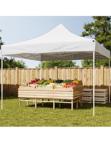Toldo Plegable Stalwart 3x3m UPF30 Repelente Agua Blanco