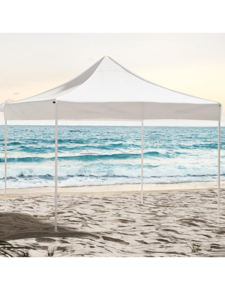Toldo Plegable Stalwart 3x3m UPF30 Repelente Agua Blanco