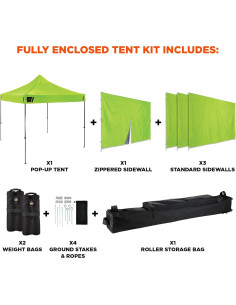 Carpa Plegable Ergodyne SHAX 6053 3m x 3m Totalmente Cerrada 2