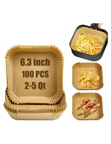 Forros Desechables para Freidora de Aire SIUDANGKA 100Pcs 16cm