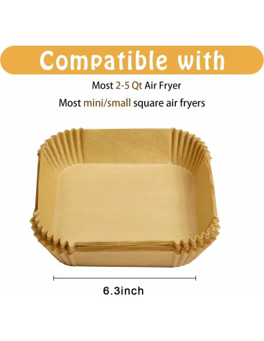 Forros Desechables para Freidora de Aire SIUDANGKA 100Pcs 16cm