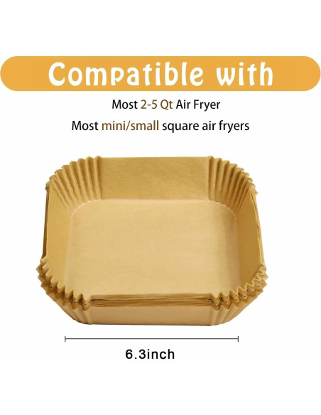 Forros Desechables para Freidora de Aire SIUDANGKA 100Pcs 16cm