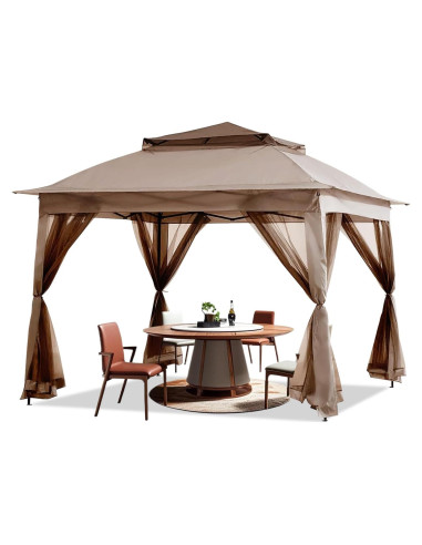 Gazebo Plegable SAILARY 11x11 con Mosquitera para Jardín