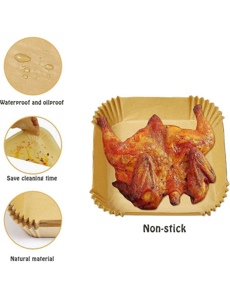 Forros Desechables para Freidora de Aire SIUDANGKA 100Pcs 16cm