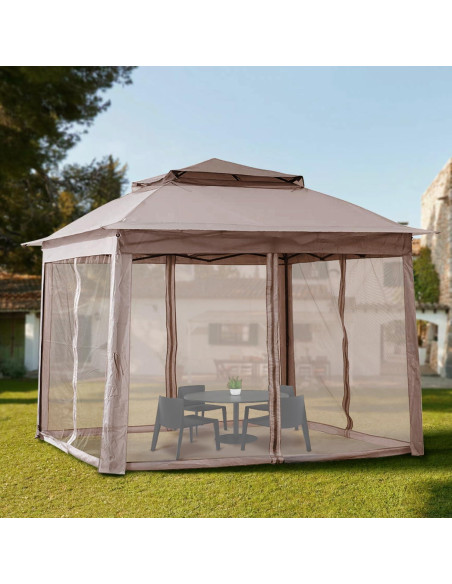 Gazebo Plegable SAILARY 11x11 con Mosquitera para Jardín