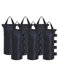Bolsas de peso para toldo CACTIYE, 6 unidades, 20x50 cm, Negro