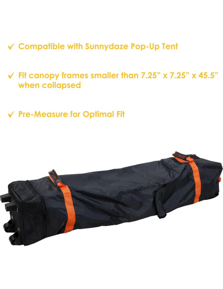 Bolsa de Transporte con Ruedas Sunnydaze para Toldo Pop-Up