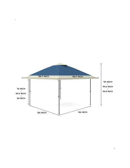 Gazebo Plegable GarveeLife 2x2m con Red Mosquitos - Azul Marino