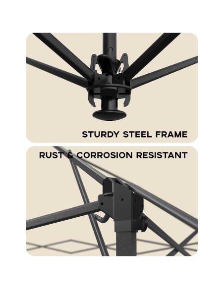 Gazebo Plegable GarveeLife 2x2m con Red Mosquitos - Azul Marino