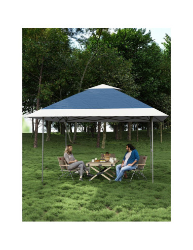 Gazebo Plegable GarveeLife 2x2m con Red Mosquitos - Azul Marino