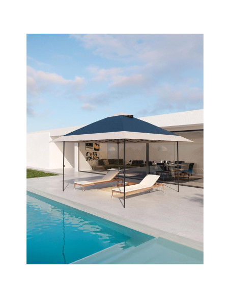 Gazebo Plegable GarveeLife 2x2m con Red Mosquitos - Azul Marino