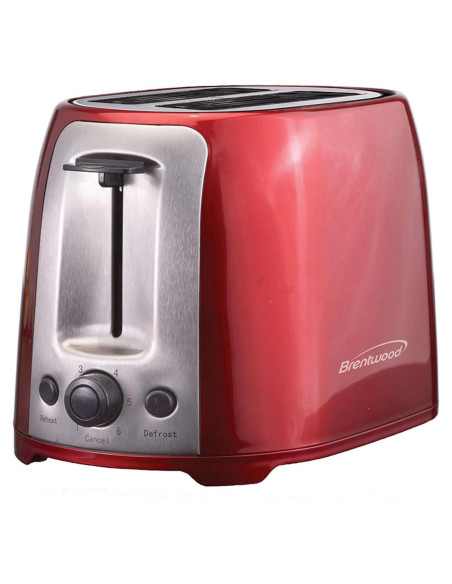 Tostadora Extra Ancha 2 Rebanadas Brentwood TS-292R Roja