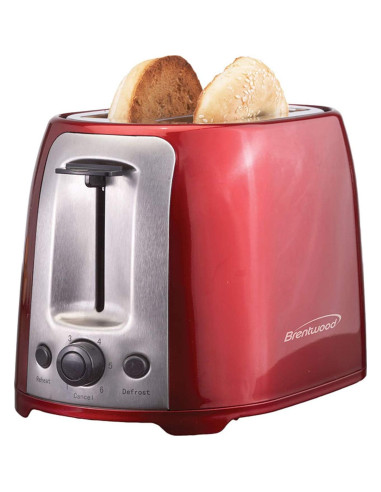 Tostadora Extra Ancha 2 Rebanadas Brentwood TS-292R Roja