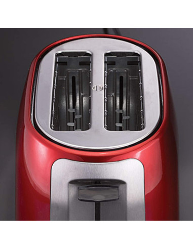 Tostadora Extra Ancha 2 Rebanadas Brentwood TS-292R Roja