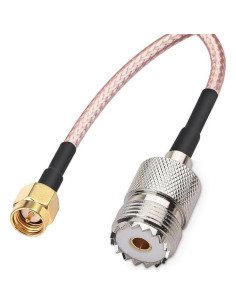 Cable de Antena SMA Macho a UHF Hembra DHT 15.24 cm Paquete de 2 2