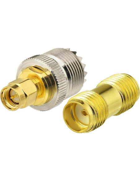 Cable Coaxial SMA Macho a UHF Hembra SO-239 100cm + Adaptadores