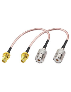 Cable de Antena DHT Electronics SMA a UHF 15.24 cm - Paquete de 2
