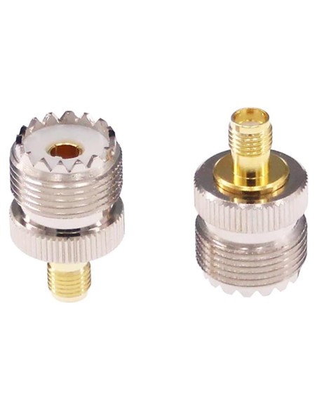 Adaptador Coaxial SMA Femenino a UHF Femenino SO239 - 2 Pcs