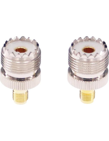 Adaptador Coaxial SMA Femenino a UHF Femenino SO239 - 2 Pcs