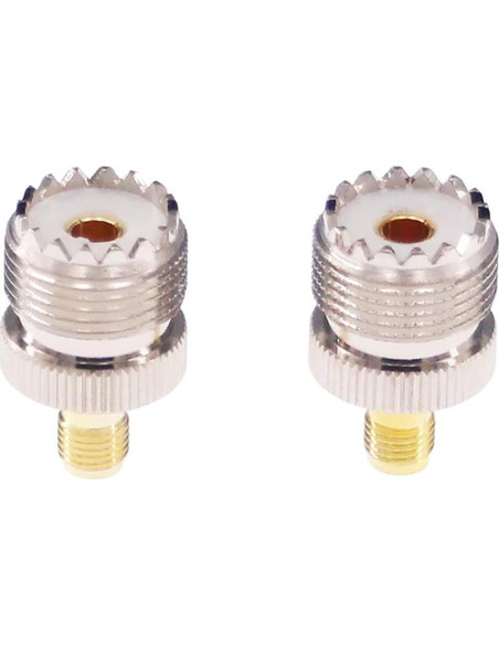 Adaptador Coaxial SMA Femenino a UHF Femenino SO239 - 2 Pcs