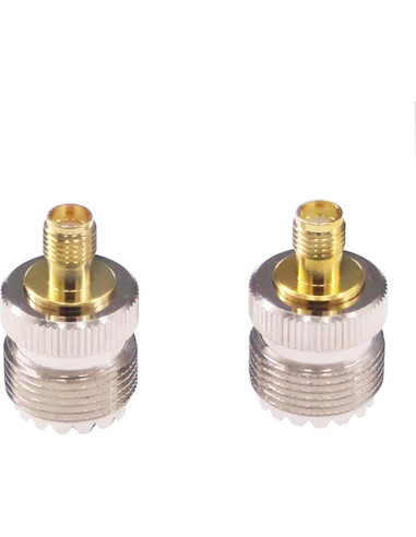 Adaptador Coaxial SMA Femenino a UHF Femenino SO239 - 2 Pcs